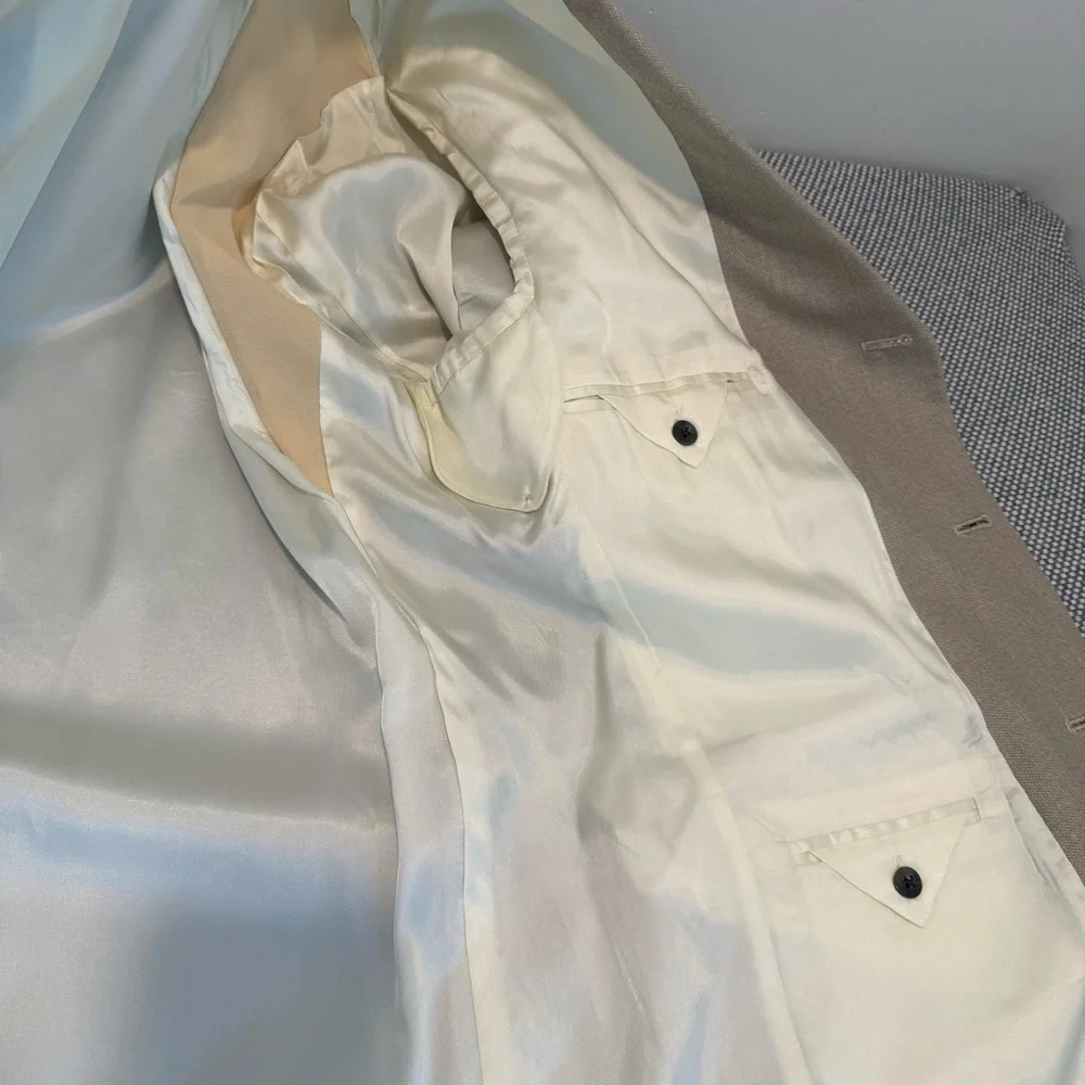 Oscar de la Renta Vintage Sport Coat Blazer in Wool Silk Blend Size 43 Regular